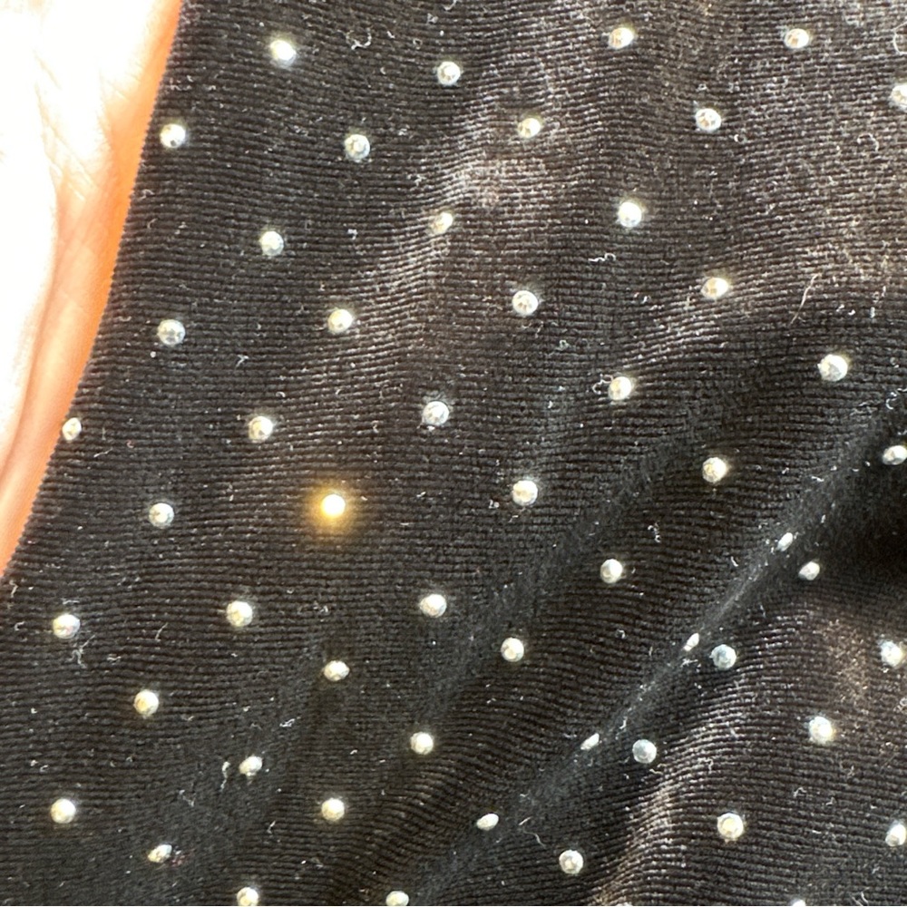 Zara Velvet Long Sleeve‎ Studded Ruched Ruffle Dress Size XS Side Zipper - Picture 7 of 7